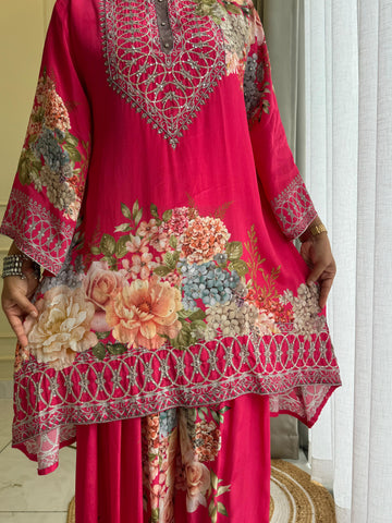 Crepe indo-western co-od set-10210