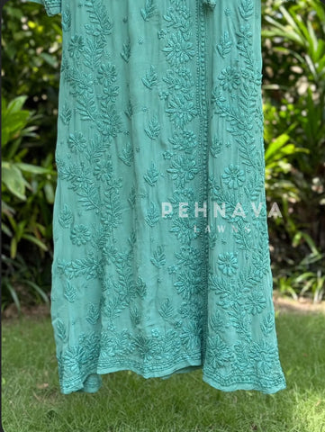 Angrakha Chikankari Embroidered Suit(12-15 Dispatching Time )