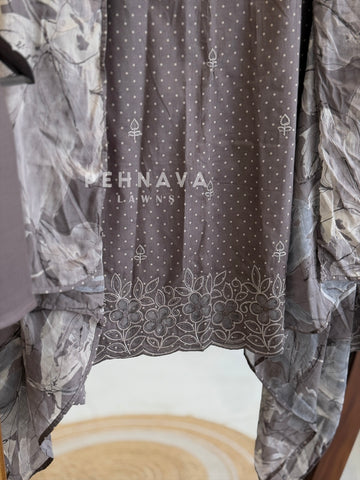 Floral Embroidered Unstitched Suit