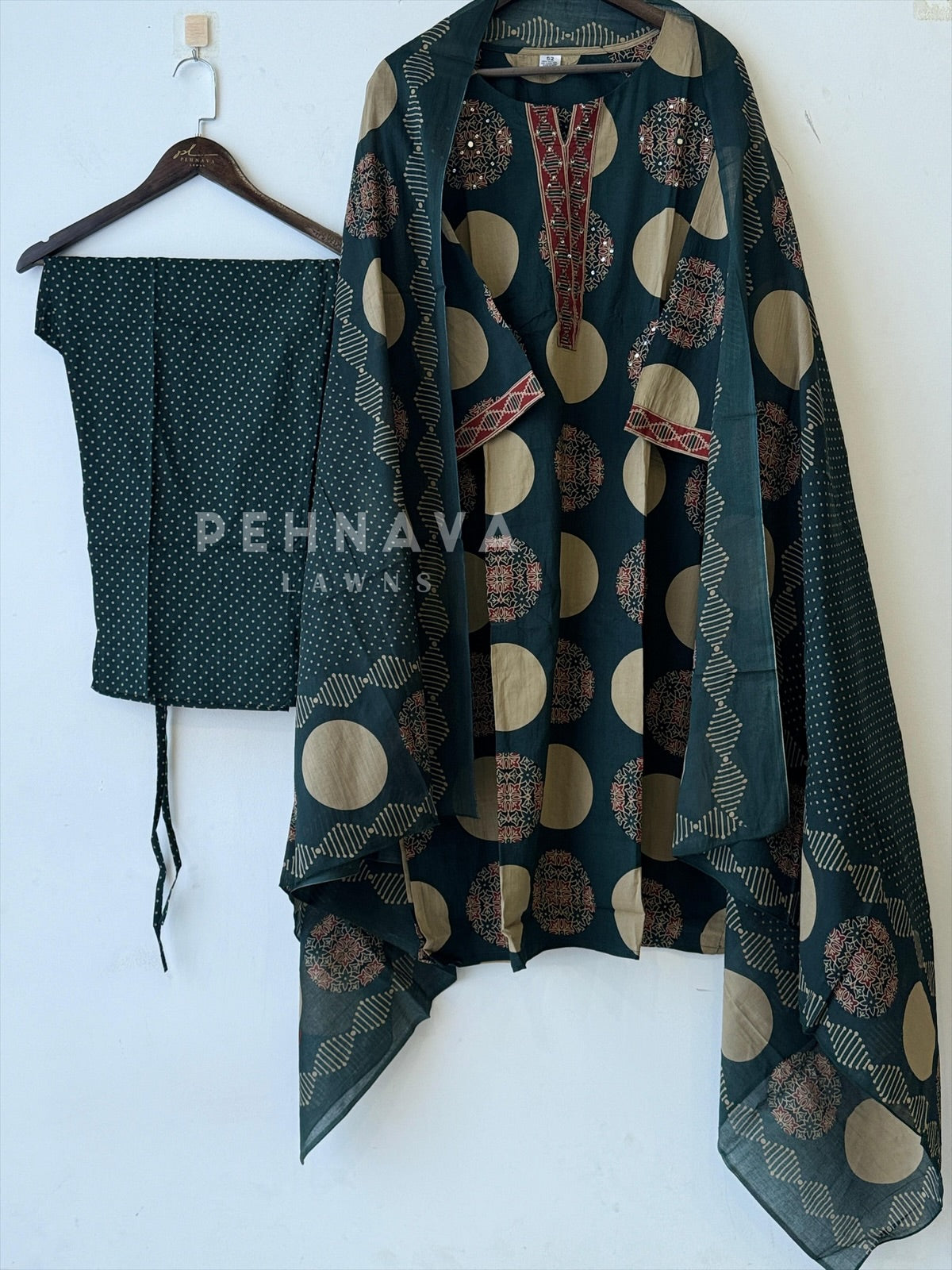 Block-Printed Cotton Suit Set