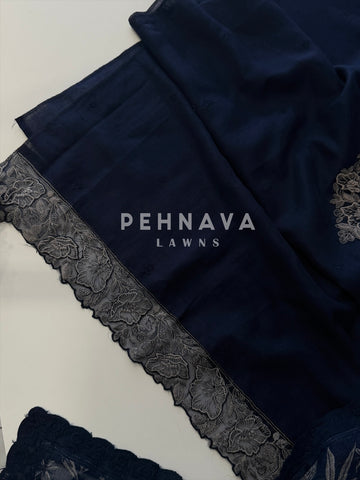 Paisley Embroidered Unstitched Ensemble