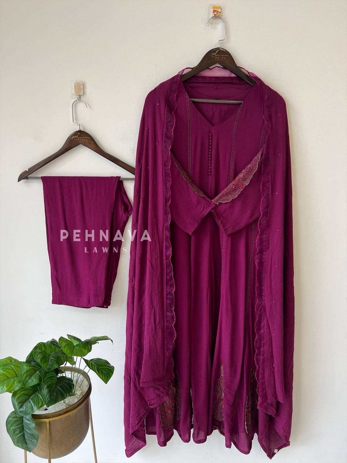 Crinkled Rayon Anarkali-6098