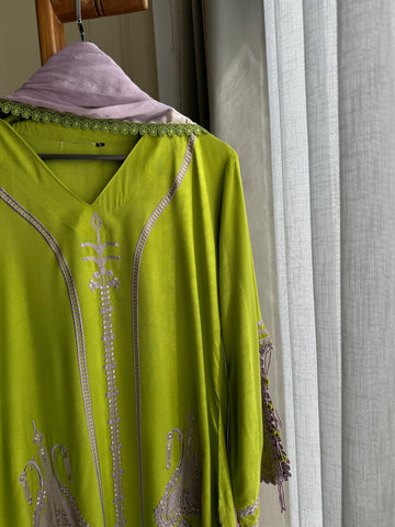 New Blue&Green Trendy Farshi Salwar-209 - Pehnava Lawns