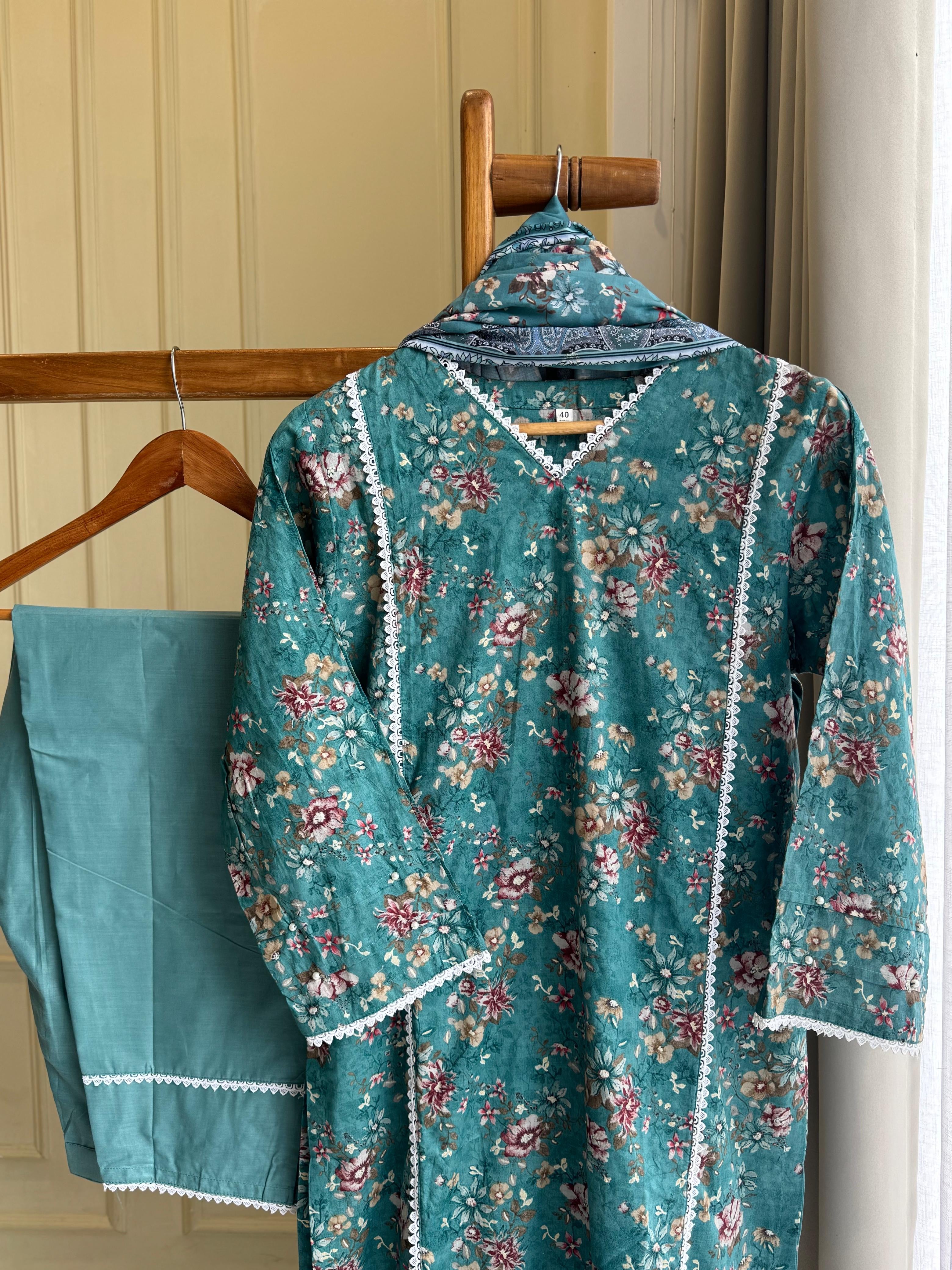 Cotton Printed Casual Suit Ft. Cotton Dupatta-3