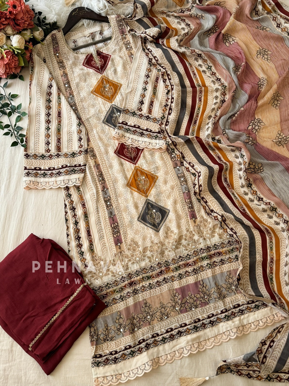 Crepe Unstitched Suit-1990