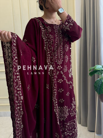 Heavy Embroidered Georgette Stylish Salwar