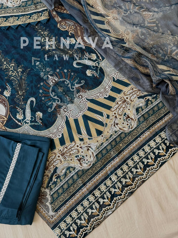 Signature Embroidered Lawn Unstitched Suit 1532B