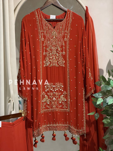 Premium  Handworked Sharara Suit