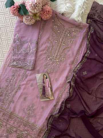 Georgette Party-wear Semi stitched Suit