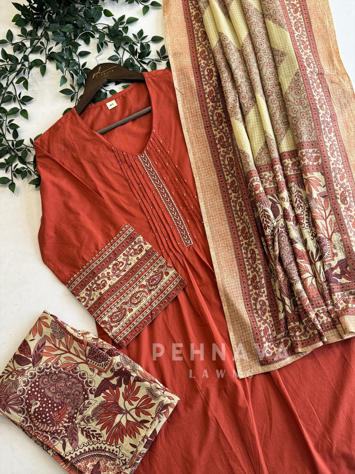 Pure Cotton Printed Suit Set - Pehnava Lawns