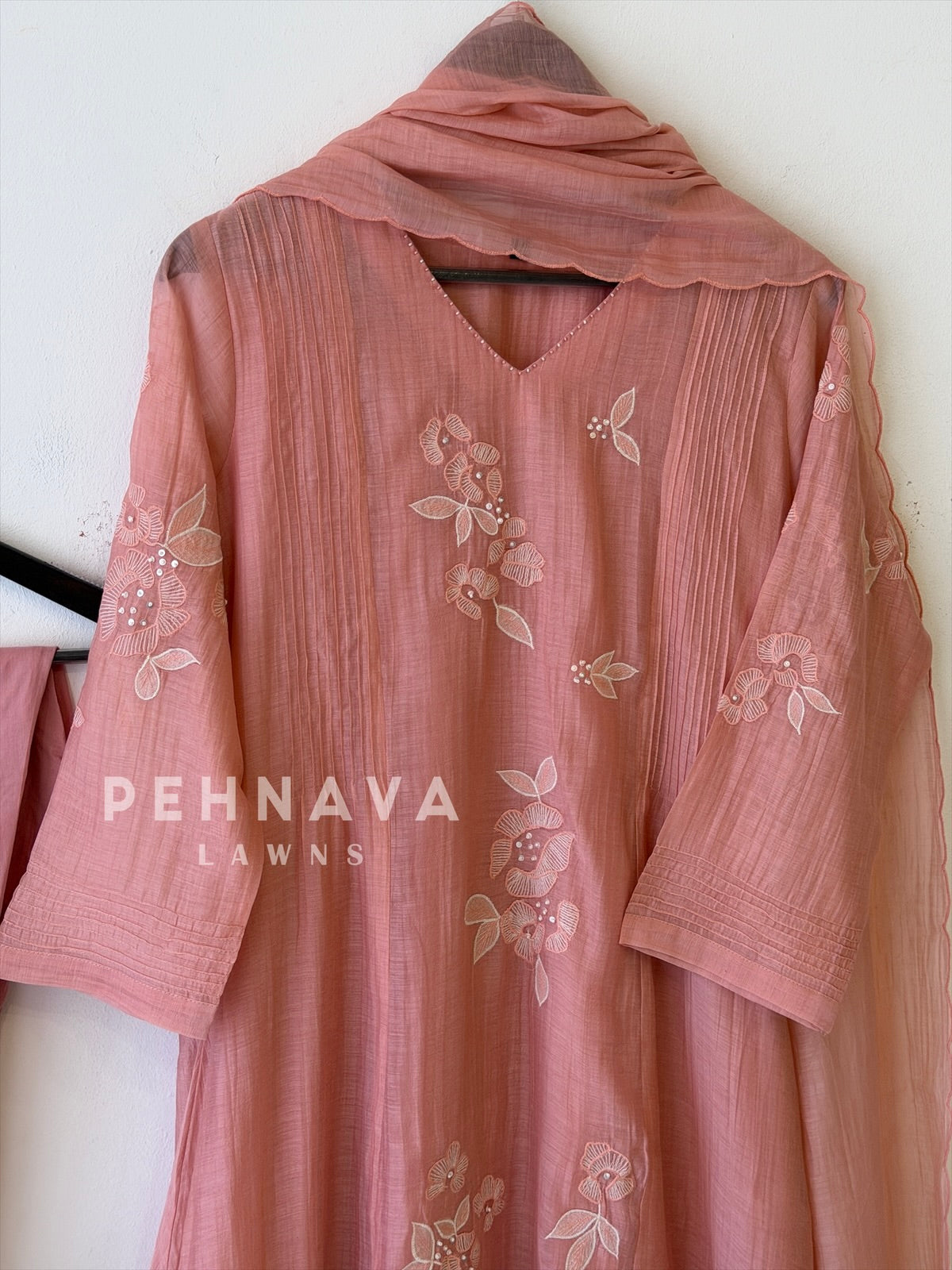 Bloom Pink-tuck Three Piece Set-N3024