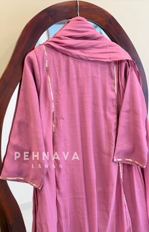 Panel Cut Full Flaired Anarkali-Pink 5915