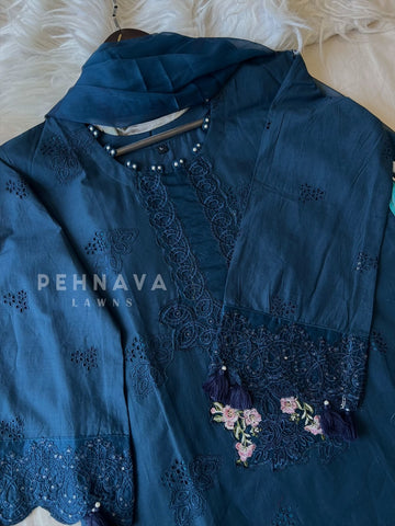 Premium Pak-Suit With Chiffon Dupatta - Pehnava Lawns