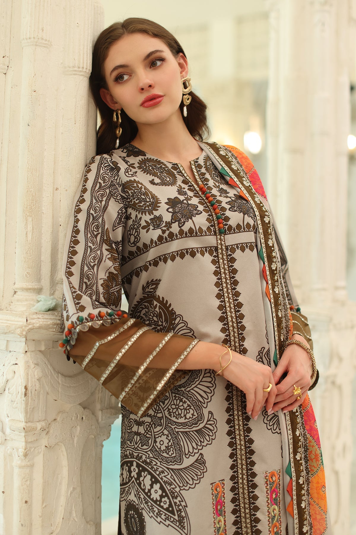 3-PC UNSTITCHED EMBROIDERED LAWN COLLECTION AN5-08