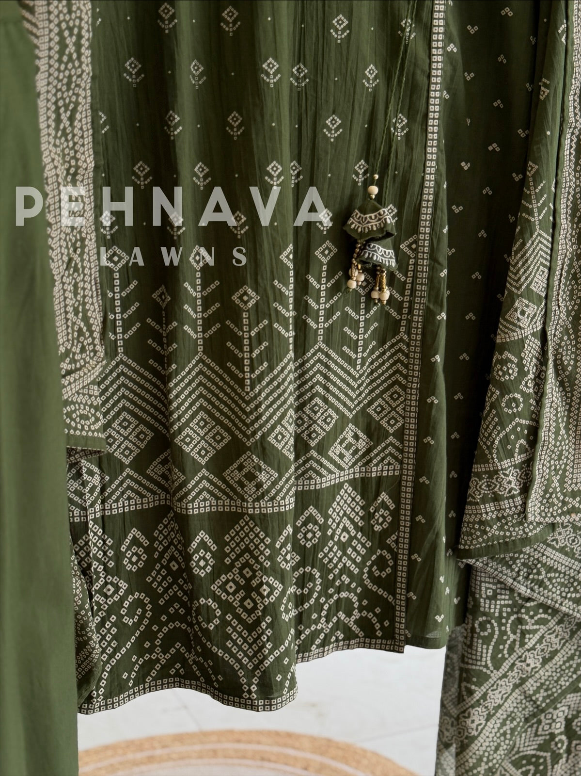Mirror Work Printed Suit Set