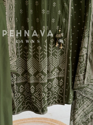 Mirror Work Printed Suit Set
