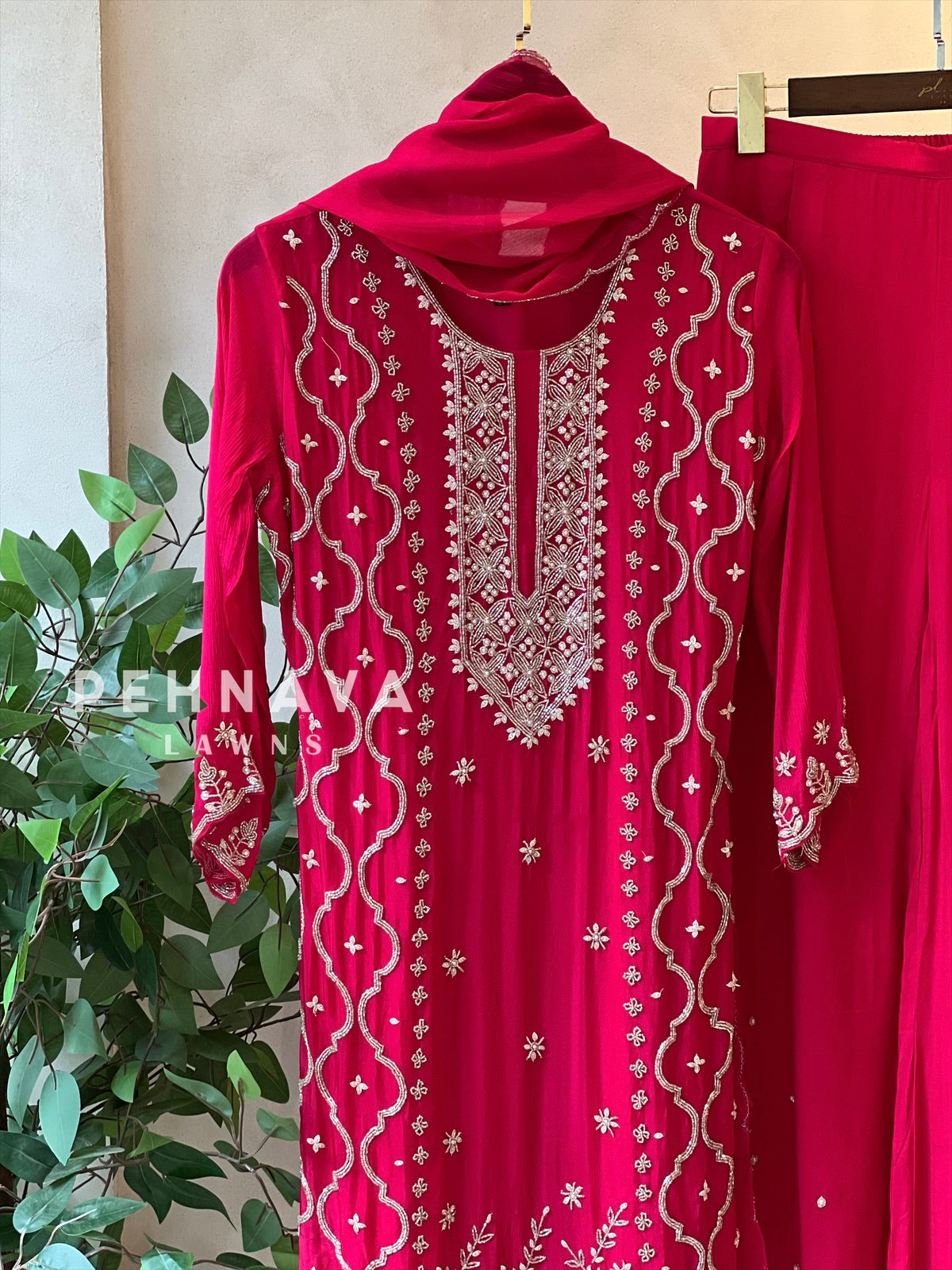 Heavily Handworked bottom with Pure Chiffon Dupata