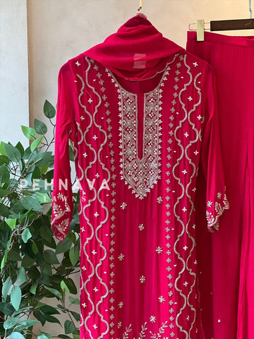Heavily Handworked bottom with Pure Chiffon Dupata