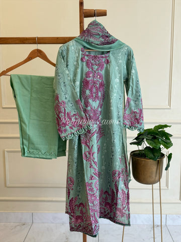 Cotton casuals suit pure chiffon dupatta-6