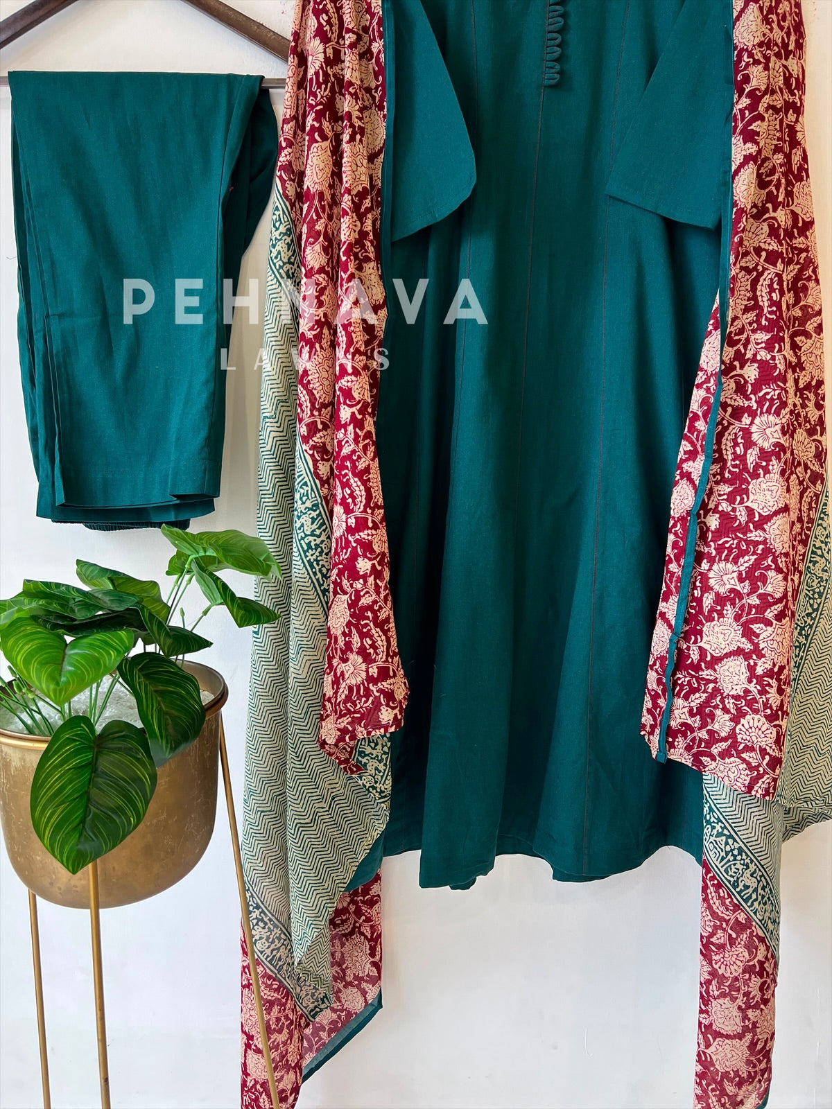 Front Panel Kurta Set with Dupatta