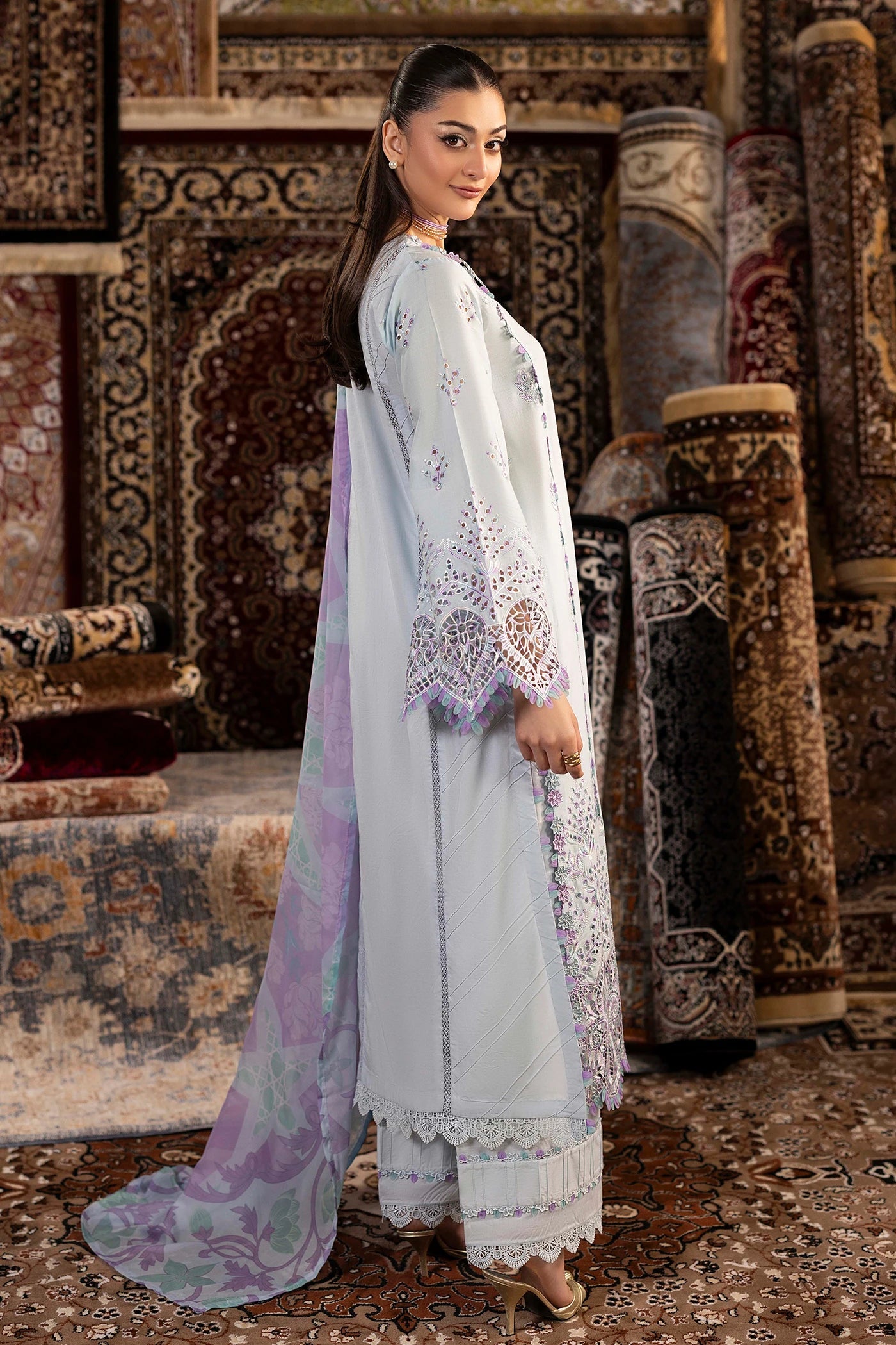 Adan’s Chenille premium unstitched suit-D07 - Pehnava Lawns