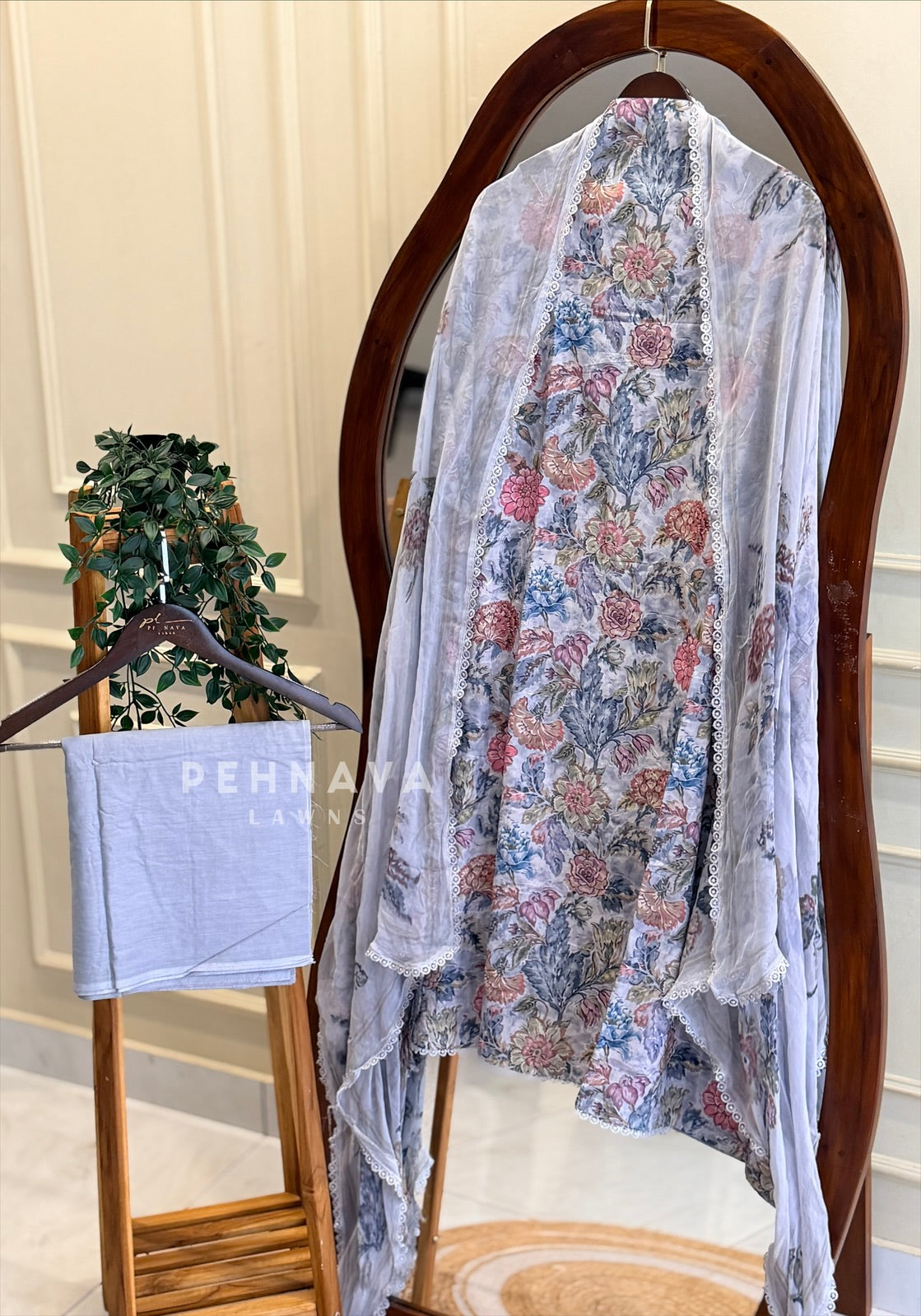 Floral Embroidered Unstitched Suit