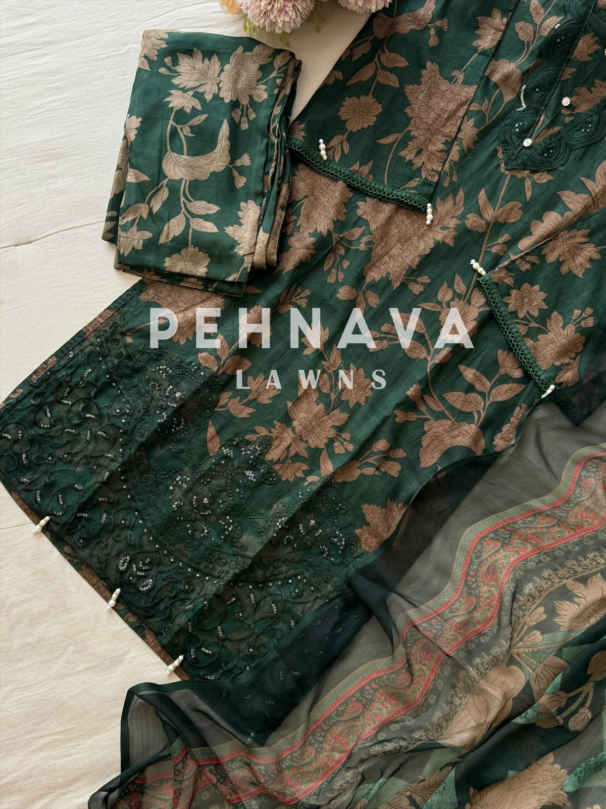 Formal Cotton Suit Featuring Embroidered patches-2862/1085