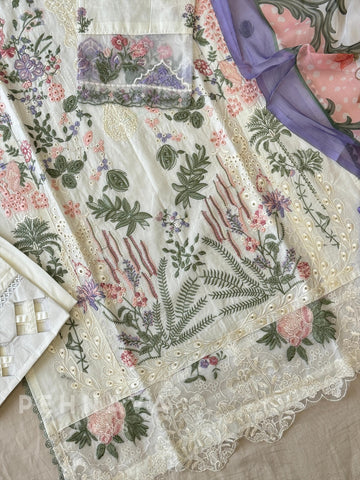 Floral Embroidered Suit Set-1663