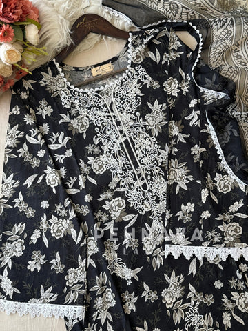 Black & White Cotton Ensemble-AZ-1405