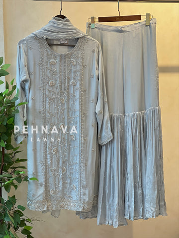 Premium hand worked sharara suit