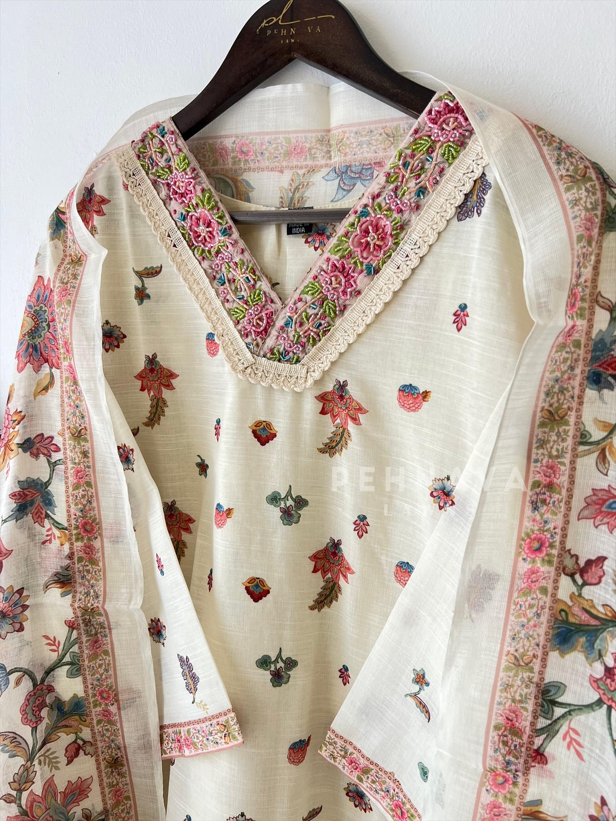 Printed Linen Cotton Suit