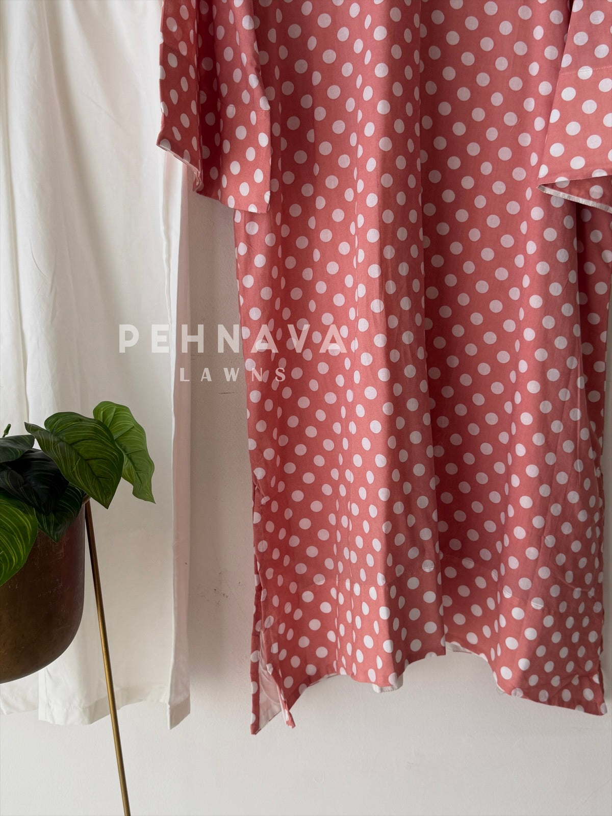 Polka Dot Cotton Printed Suit Set B232