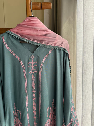 New Blue&Green Trendy Farshi Salwar-209 - Pehnava Lawns