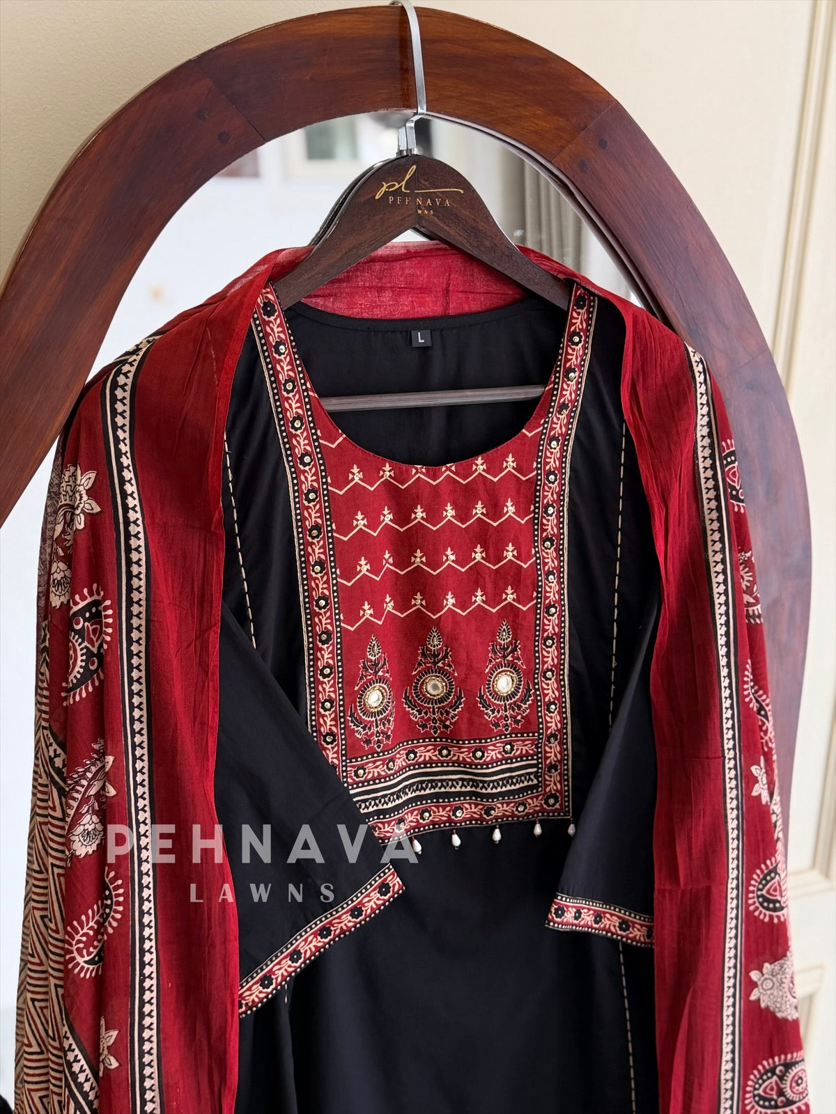 Printed Yoke Cotton Suit
