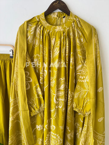 Mustard EthnicThree Piece Suit