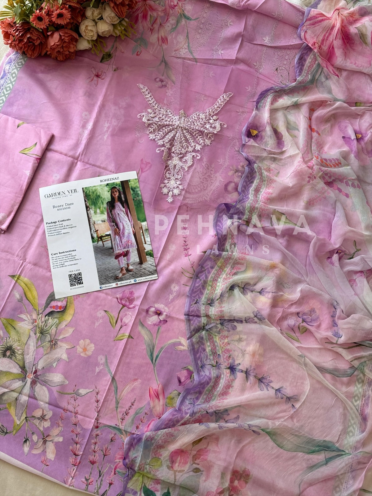 Printed Lawn Collection-ROSEY DAZE