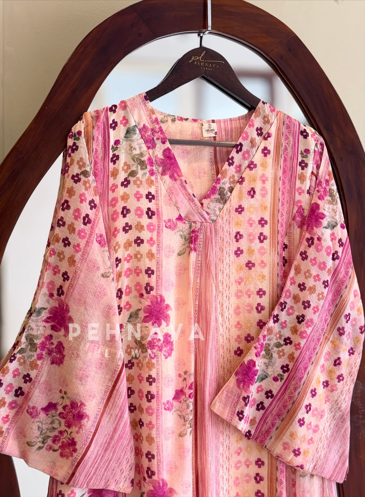 V-Neck Printed Co-ord Set