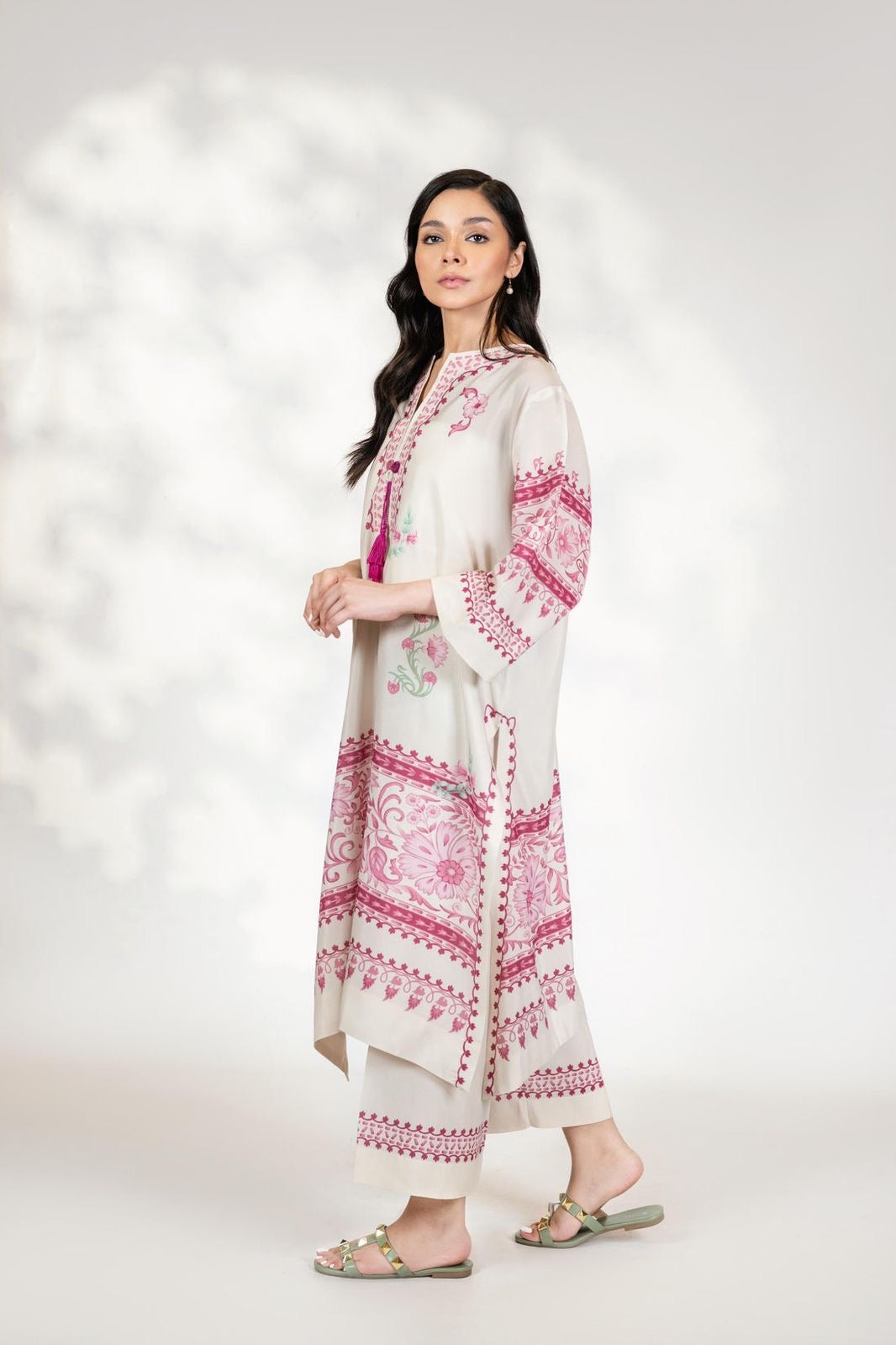 Premium Cotton Satin Blend Tunic Set-1