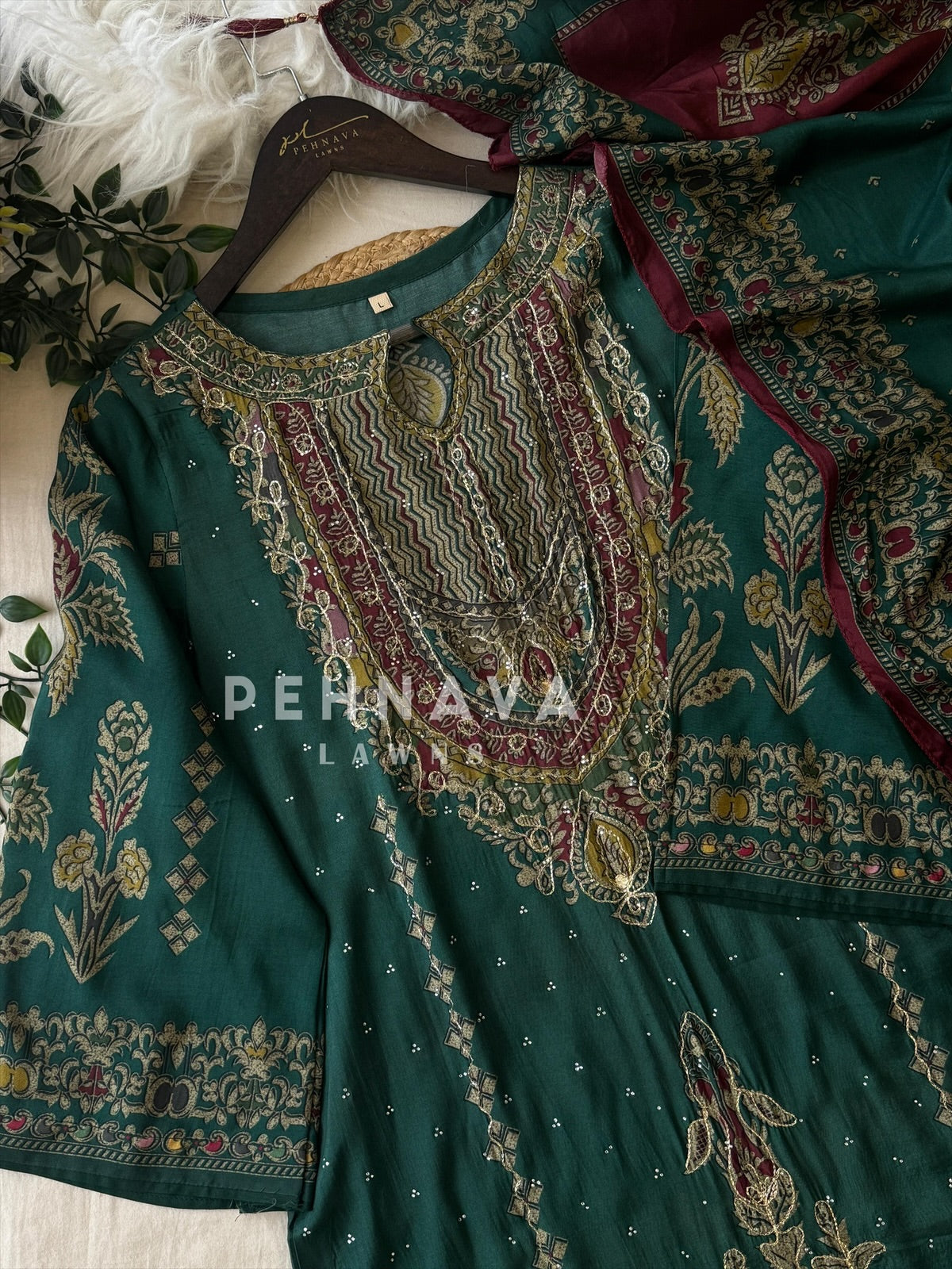 Muslin Unstitched Suit-KT-356 - Pehnava Lawns