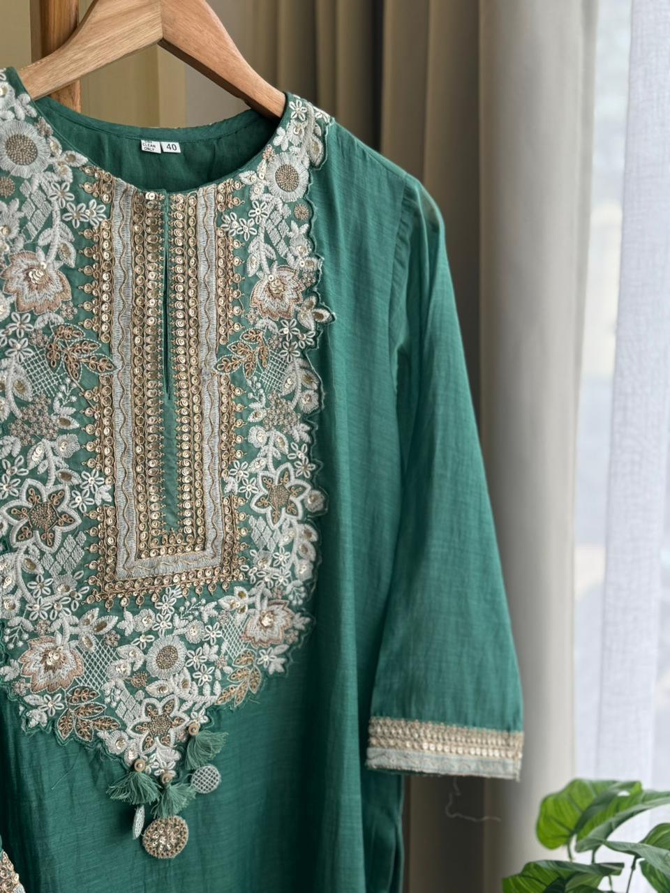 Premium Indo western Mulchanderi Two piece Set