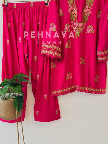 Floral Embroidered Farshi Salwar