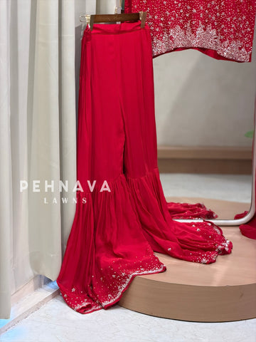 Premium Sequins Sharara Suit