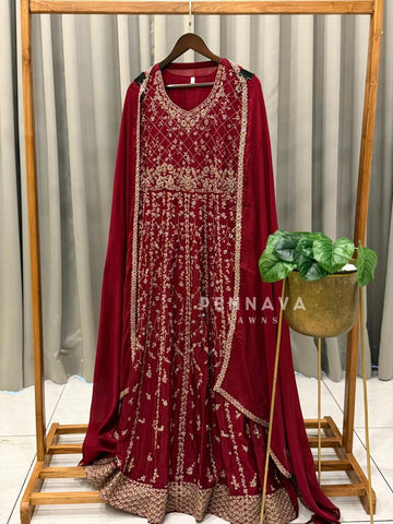 Heavy Embroidered Anarkali Attire