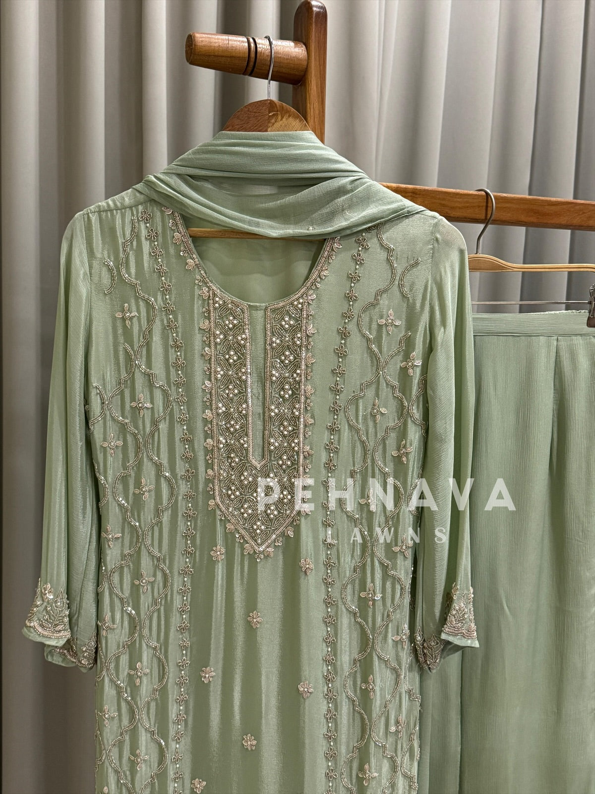 Premium Chinnon Attire - Pehnava Lawns