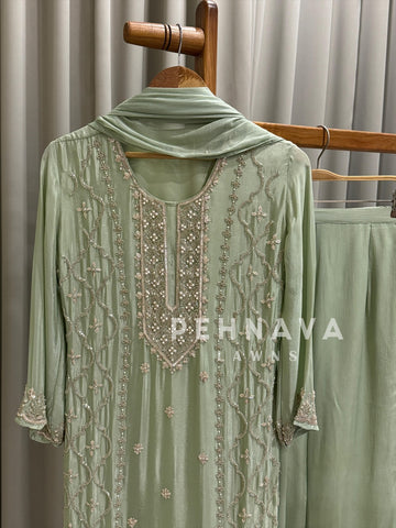 Premium Chinnon Attire - Pehnava Lawns