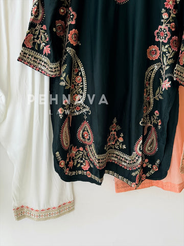 Floral Embroidered Farshi Salwar-LRC 350