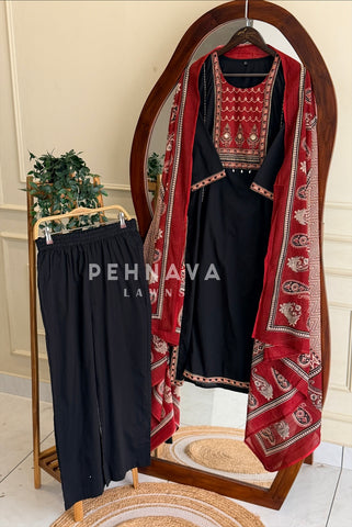 Printed Yoke Cotton Suit
