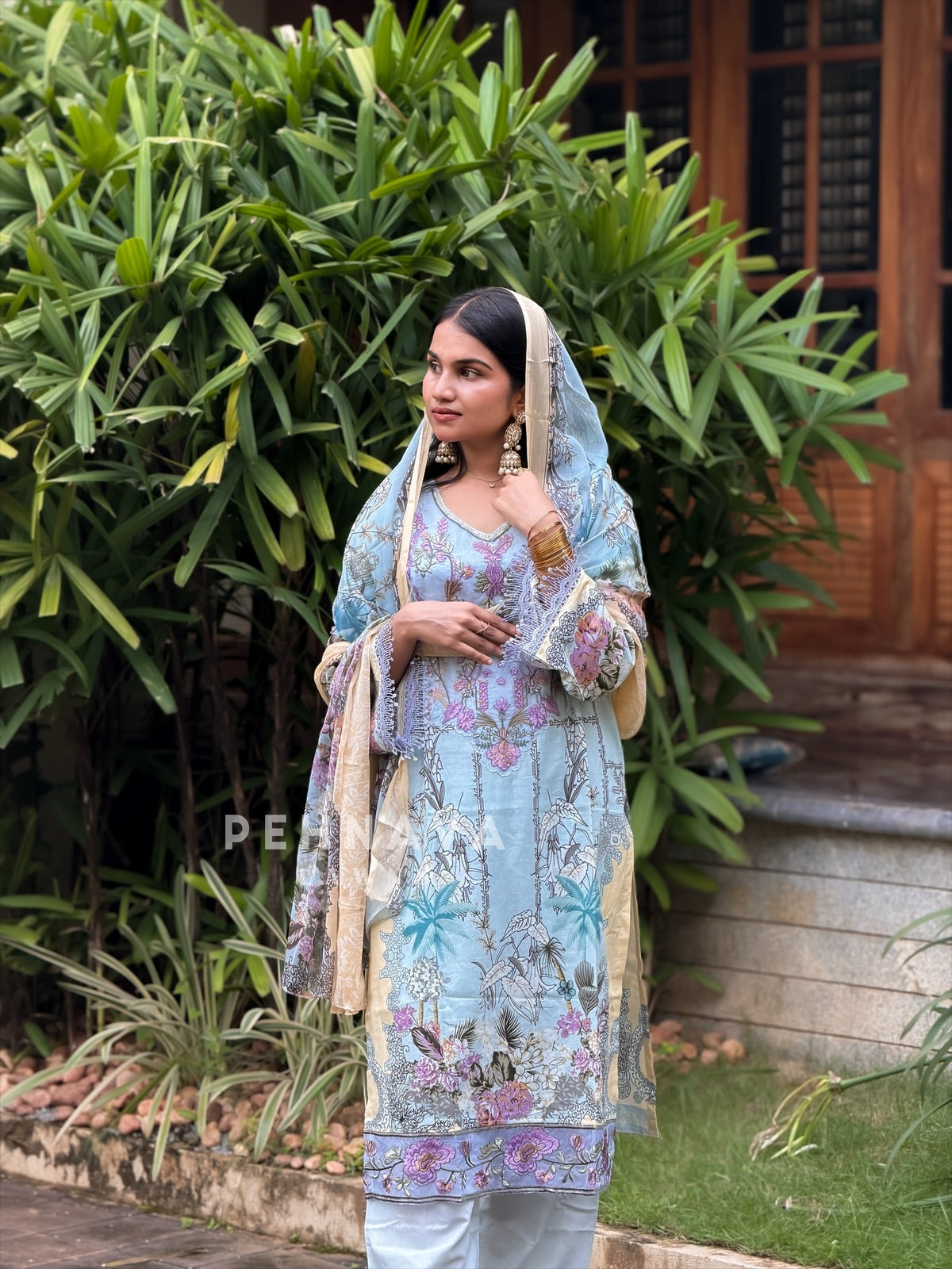 Signature Printed Lawn Unstitched Suit-1523 - Pehnava Lawns
