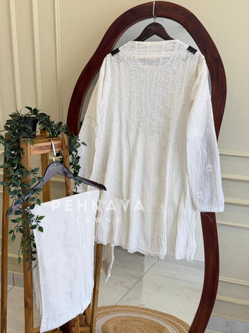 Premium Chikankari Semi-Stitched Suit