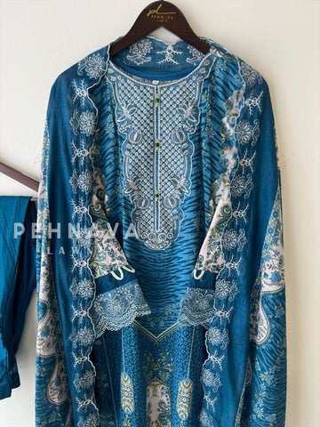 Embroidered Lawns Suit-202 - Pehnava Lawns